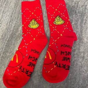 McDonald's Red Grinch Socks